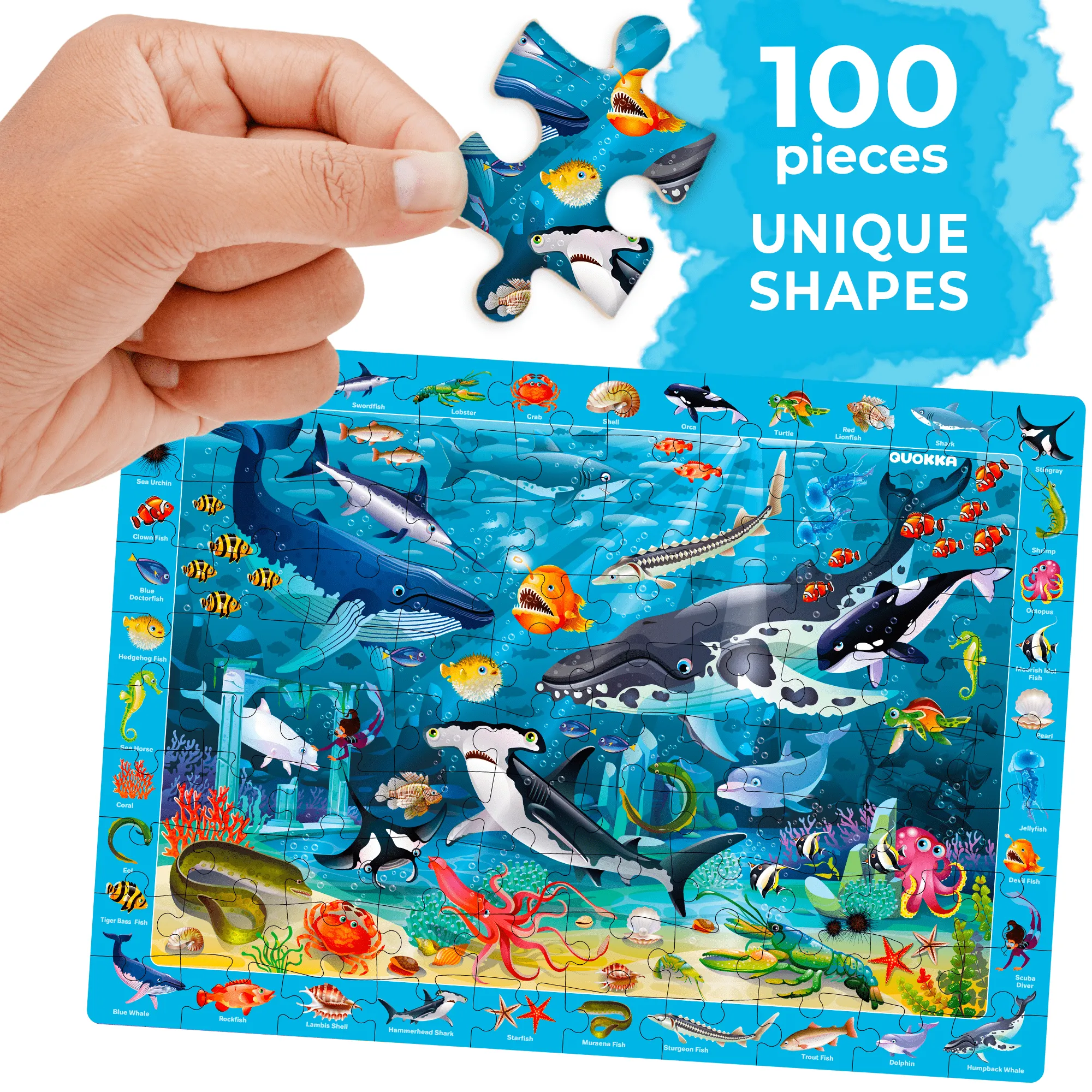 100 Pcs Search & Find Puzzles for Kids | Forest & Ocean