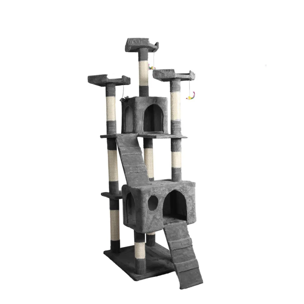 1.8M Cat Scratching Post Tree Gym House Condo Furniture Scratcher Tower Grey