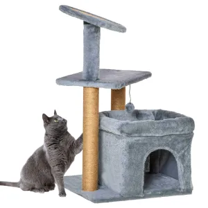 3-Tier Cat Activity Center Tower, 84cm - Grey