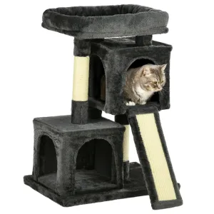 3-Tier Cat Leisure Tree, 83cm - Black