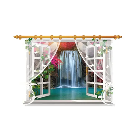 3D Open Window Scenes Wall Decorations