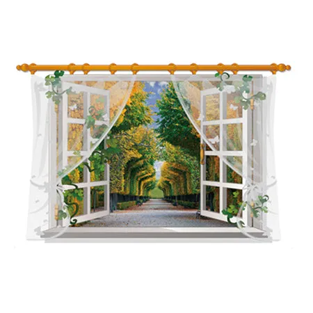 3D Open Window Scenes Wall Decorations