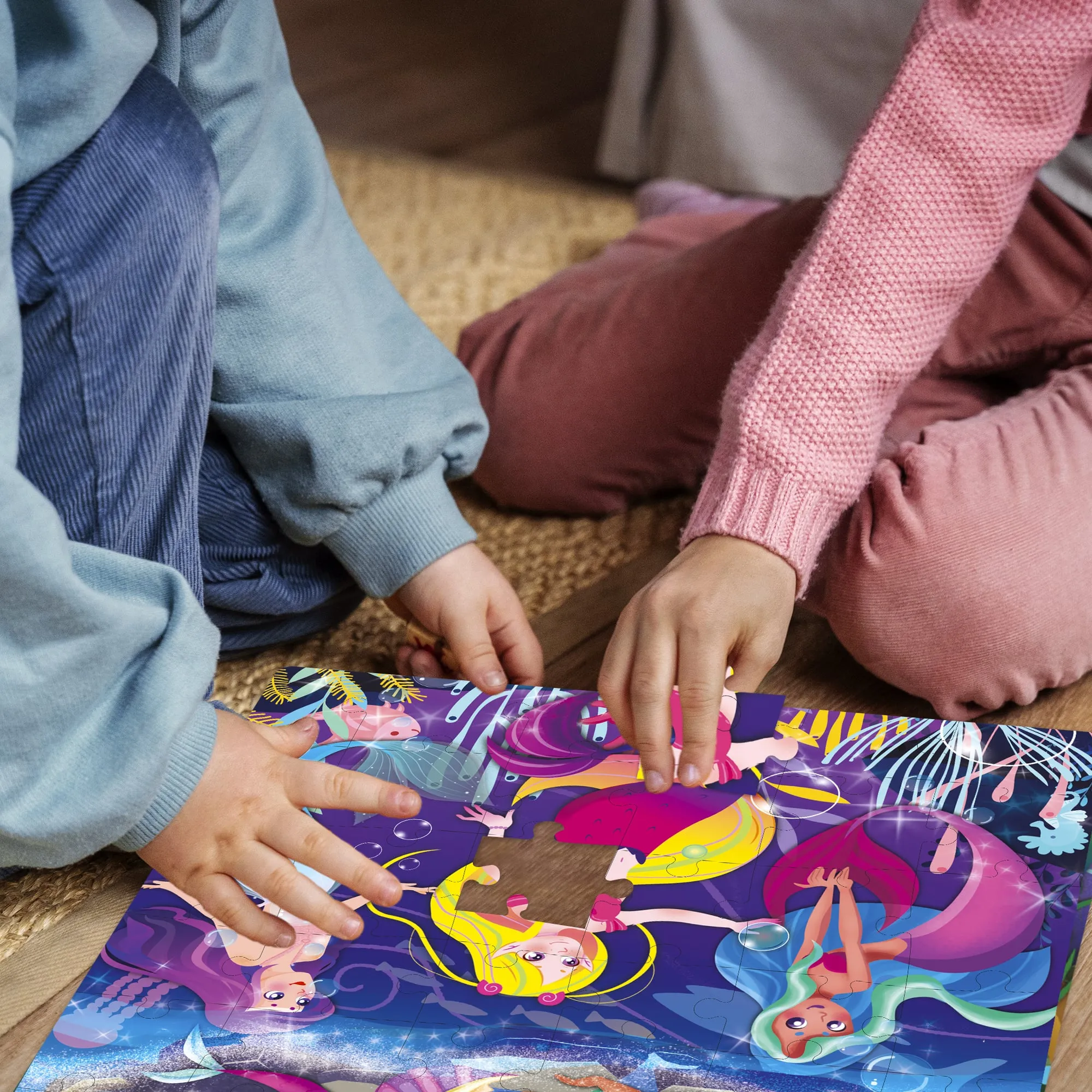 4x48 Puzzles  for Kids | Mermaid, Princesses, Unicorns