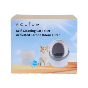 Aclium Cat Self-Cleaning Toilet Activated Carbon Odour Filter 6pcs