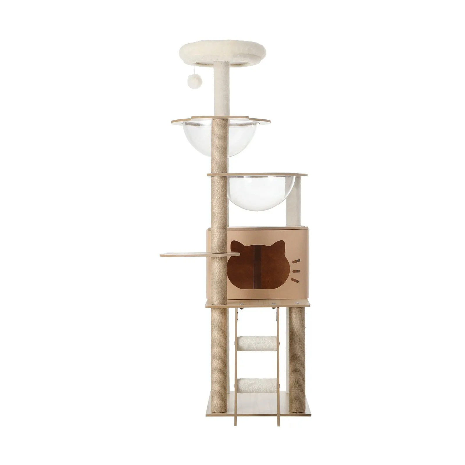 Alopet Cat Tree Tower Scratching Post Wood Scratcher Condo Detachable House