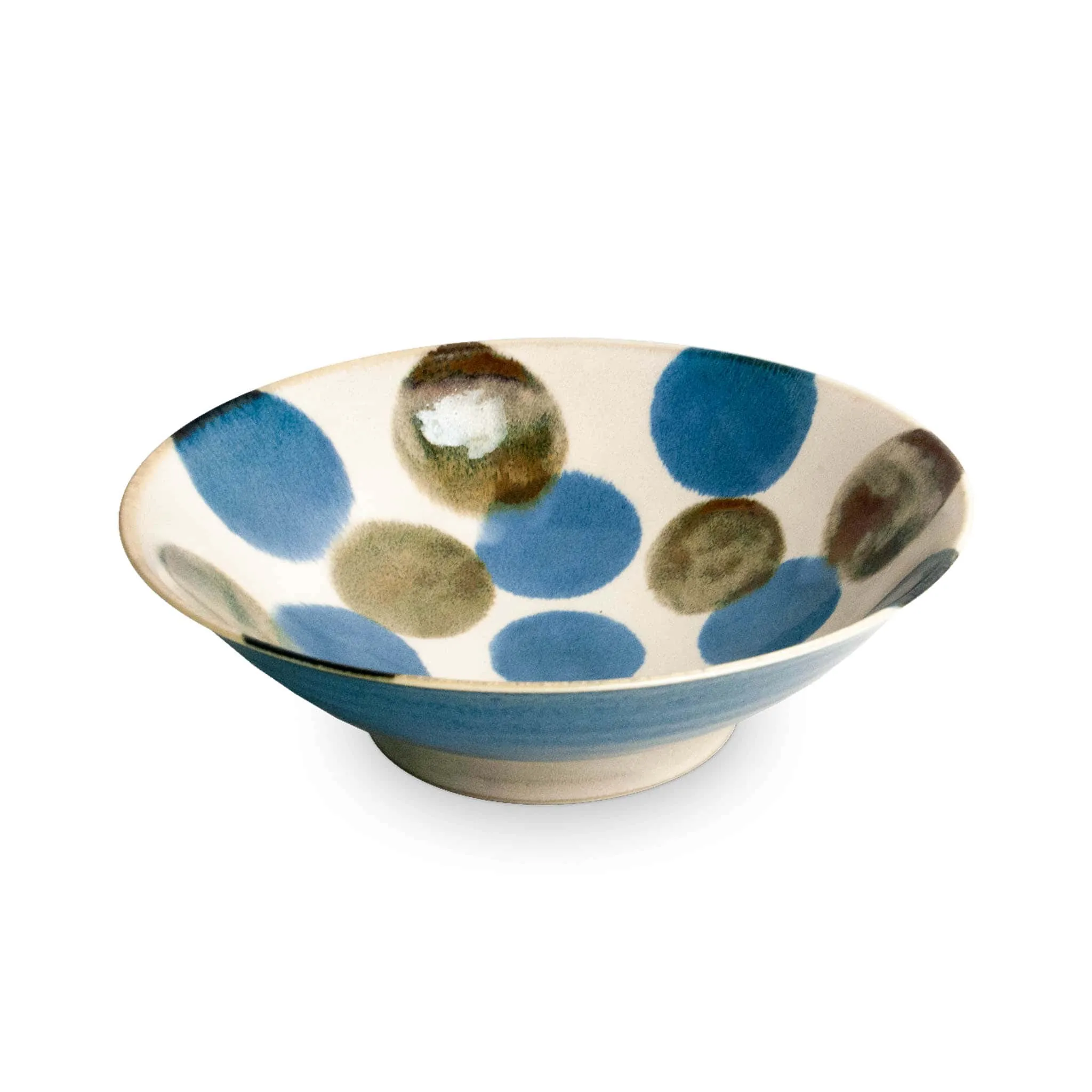 Amatsubu Shallow Bowl, Blue, 24.5cm dia