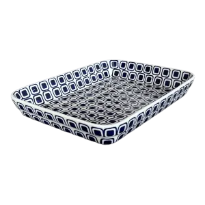 Baker, Rectangular, Shallow, 9" x 11" in "Navy Retro" by Manufaktura | P104U-601A