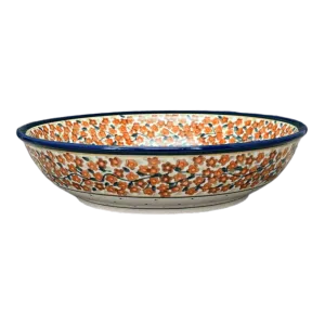 Bowl, Round, Shallow, 10" in "Orange Wreath" by Zaklady | Y1013A-DU52