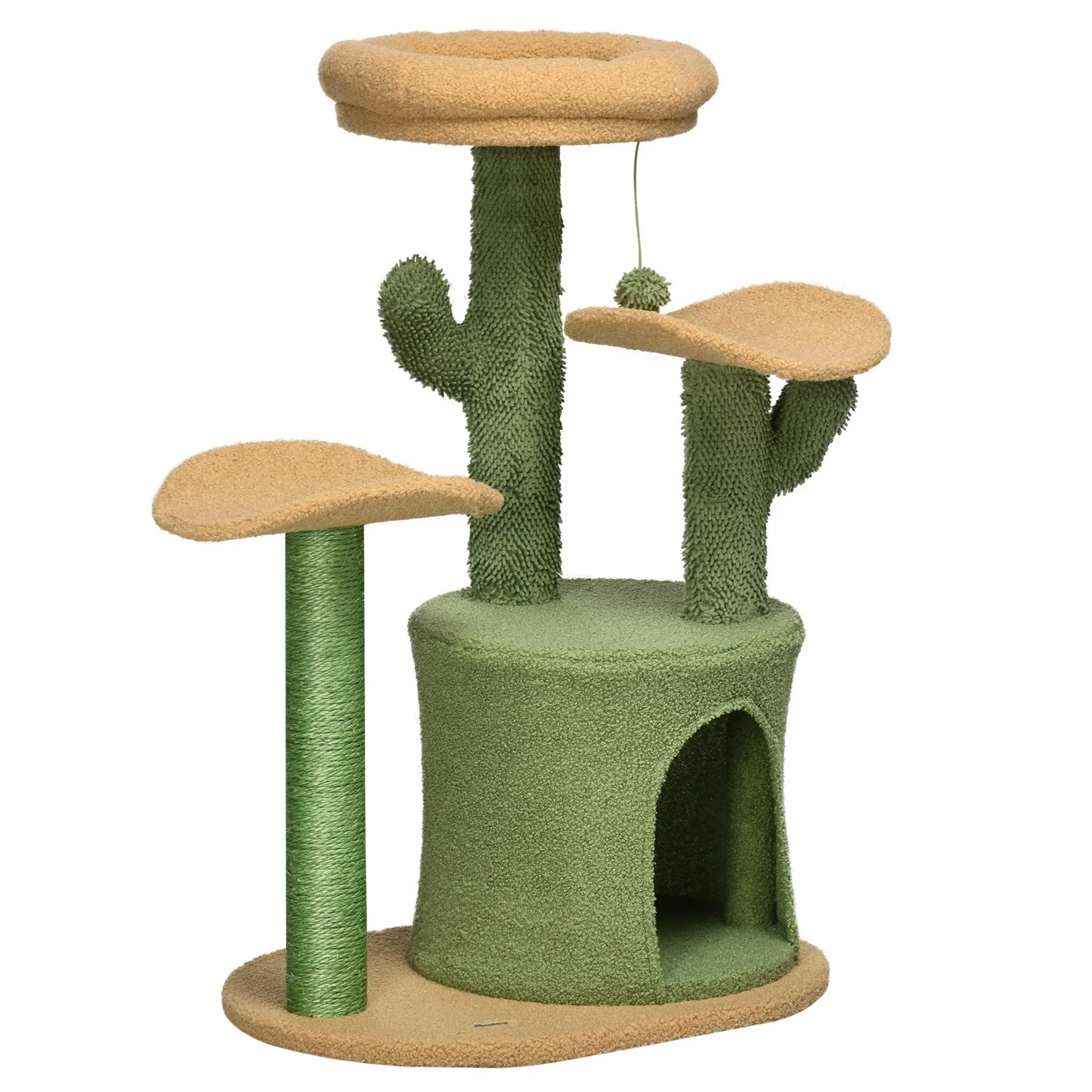 Cactus Cat Tree Activity Centre, 83cm - Green