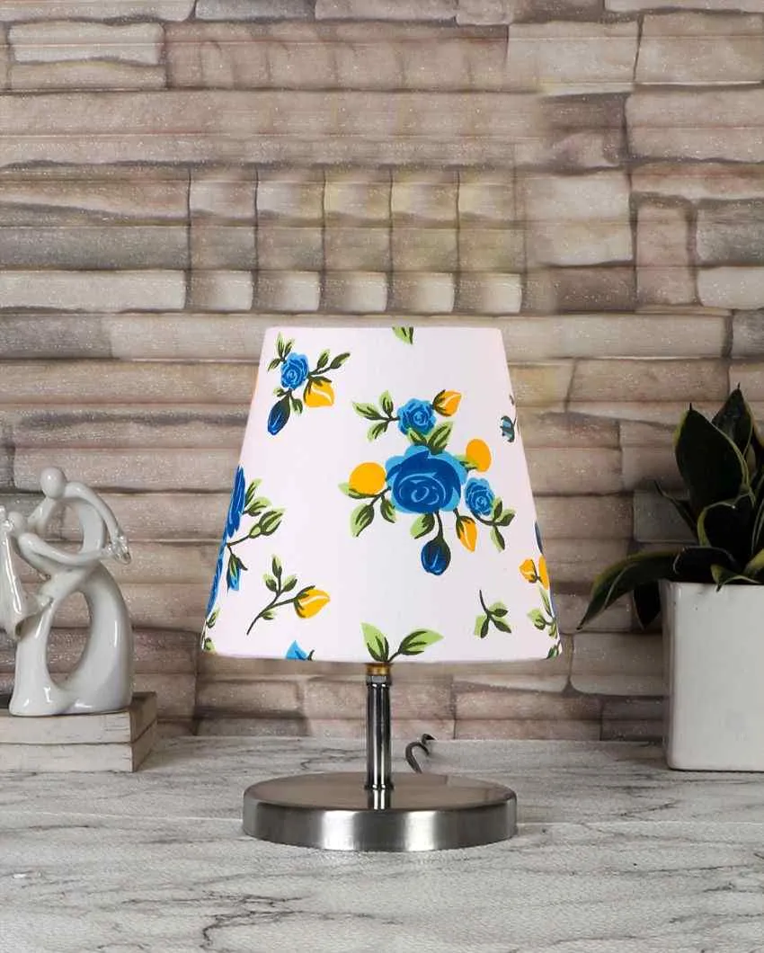 Colorful Cotton Round Metal & Steel Table Lamp | 6 x 8 inches