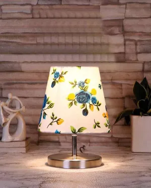 Colorful Cotton Round Metal & Steel Table Lamp | 6 x 8 inches