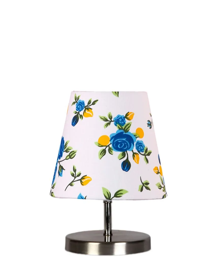 Colorful Cotton Round Metal & Steel Table Lamp | 6 x 8 inches