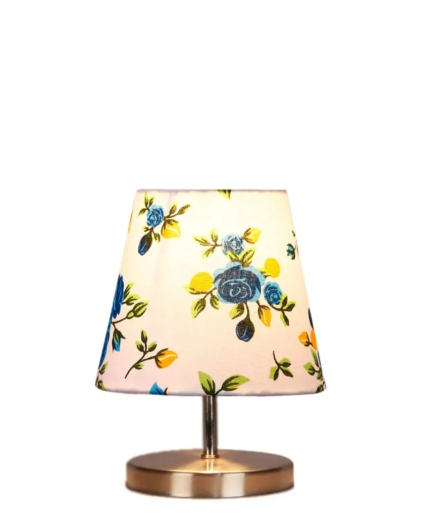 Colorful Cotton Round Metal & Steel Table Lamp | 6 x 8 inches