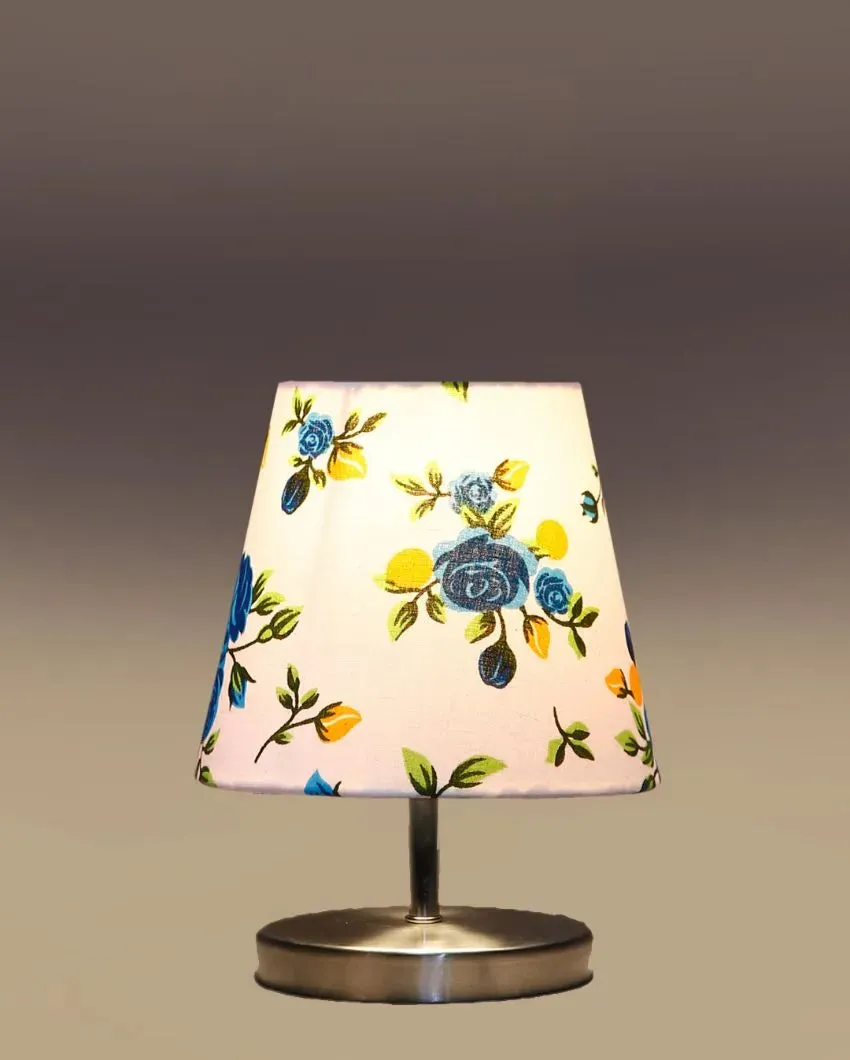 Colorful Cotton Round Metal & Steel Table Lamp | 6 x 8 inches