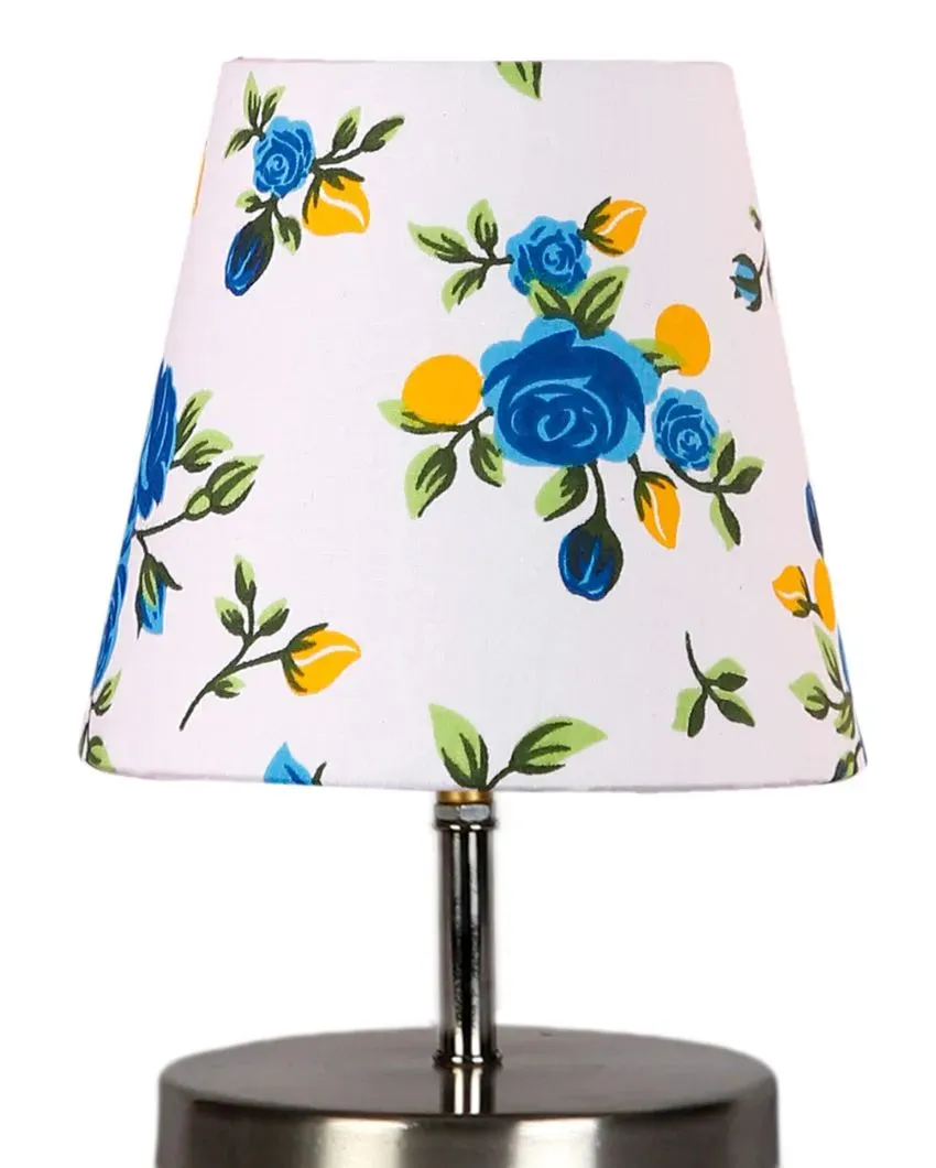 Colorful Cotton Round Metal & Steel Table Lamp | 6 x 8 inches