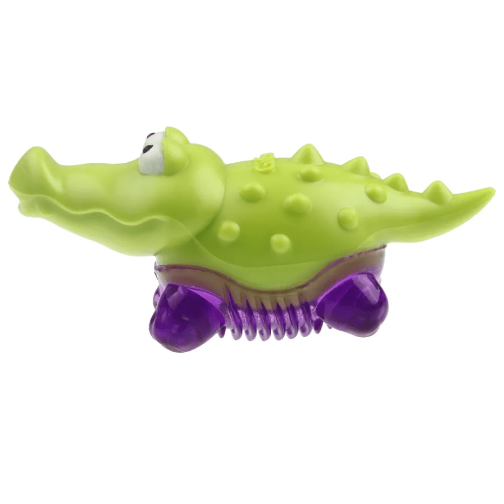 GiGwi Suppa Puppa Alligator Toy for Dogs (Green/Purple)