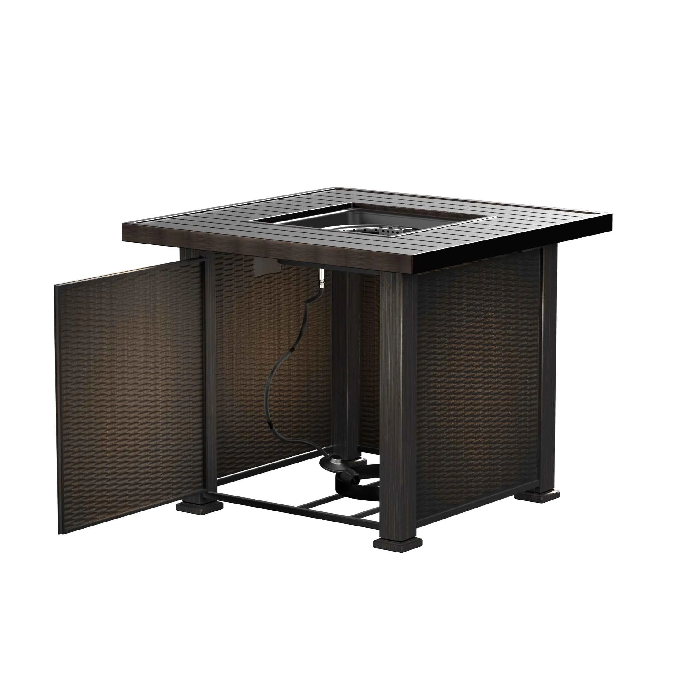 Hampshire 50,000 BTU Square Propane Gas Fire Pit Table