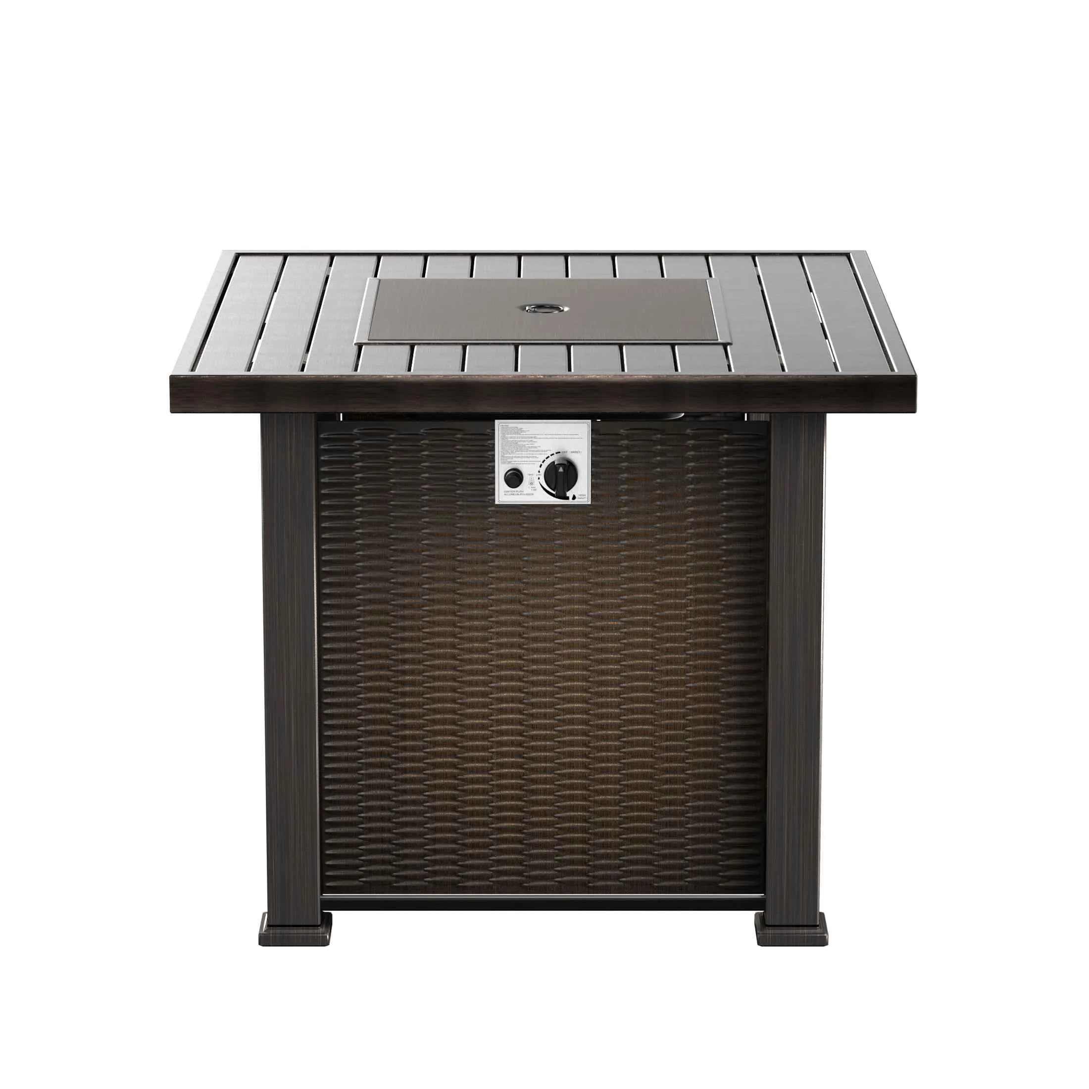 Hampshire 50,000 BTU Square Propane Gas Fire Pit Table