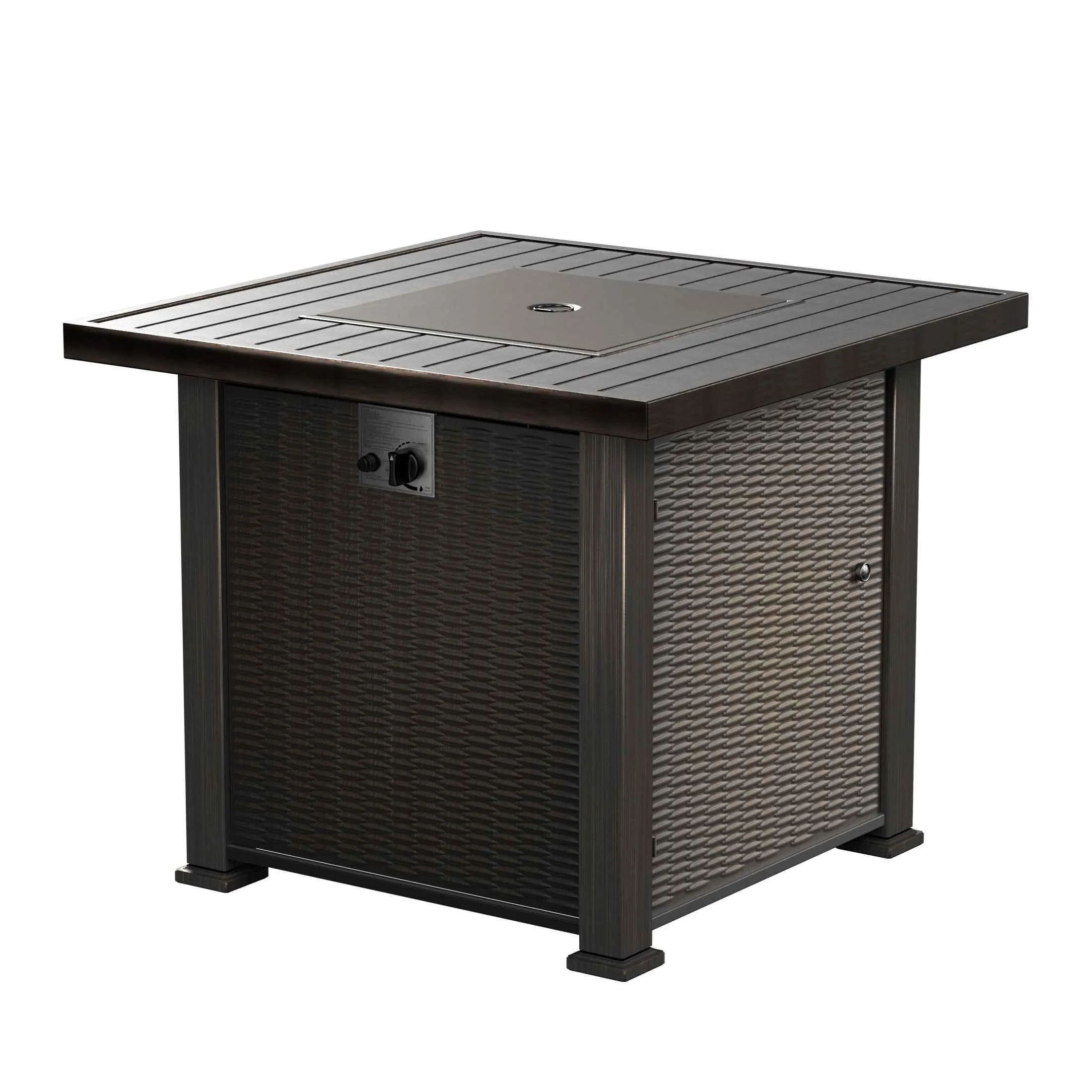 Hampshire 50,000 BTU Square Propane Gas Fire Pit Table