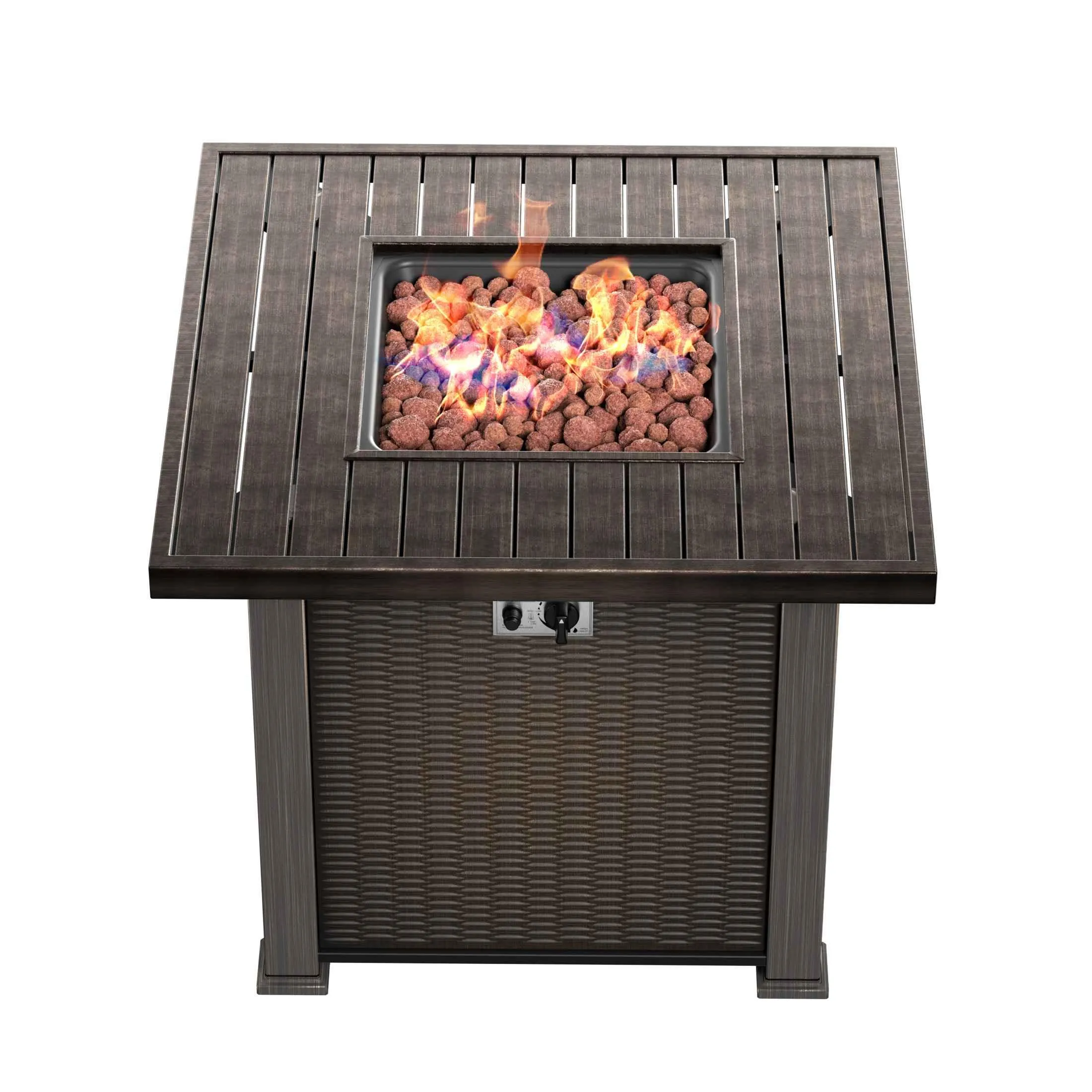 Hampshire 50,000 BTU Square Propane Gas Fire Pit Table