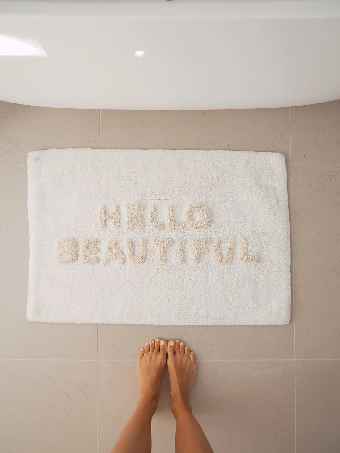 Hello Beautiful Tonal Bath Mat