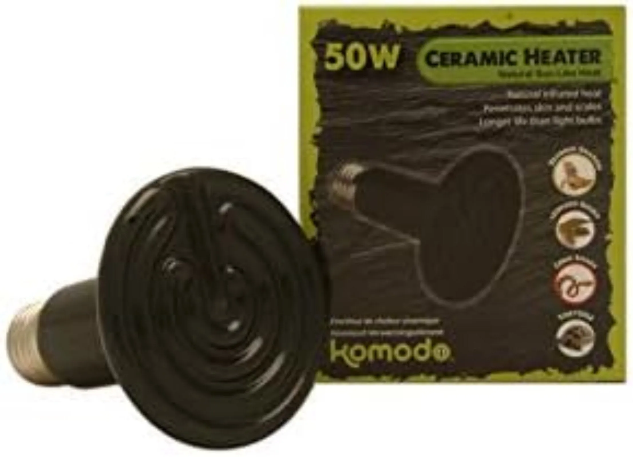 Komodo Ceramic Heat Emitter Black 50/100/150W