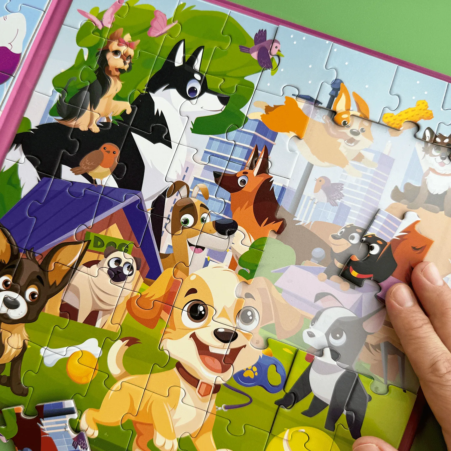 Magnetic Book 2x48 Pcs Puzzles for Kids | Cats & Dogs