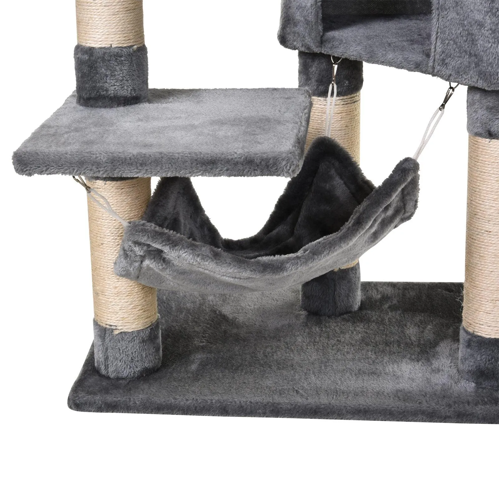 Multi-Level Cat Condo Tower, 154cm - Grey