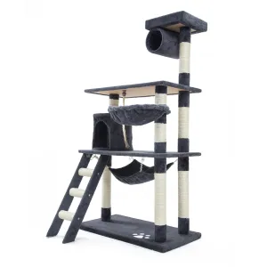 Multi-Level Cat Tree, 140cm with Scratcher, Ladder - Paw Mate