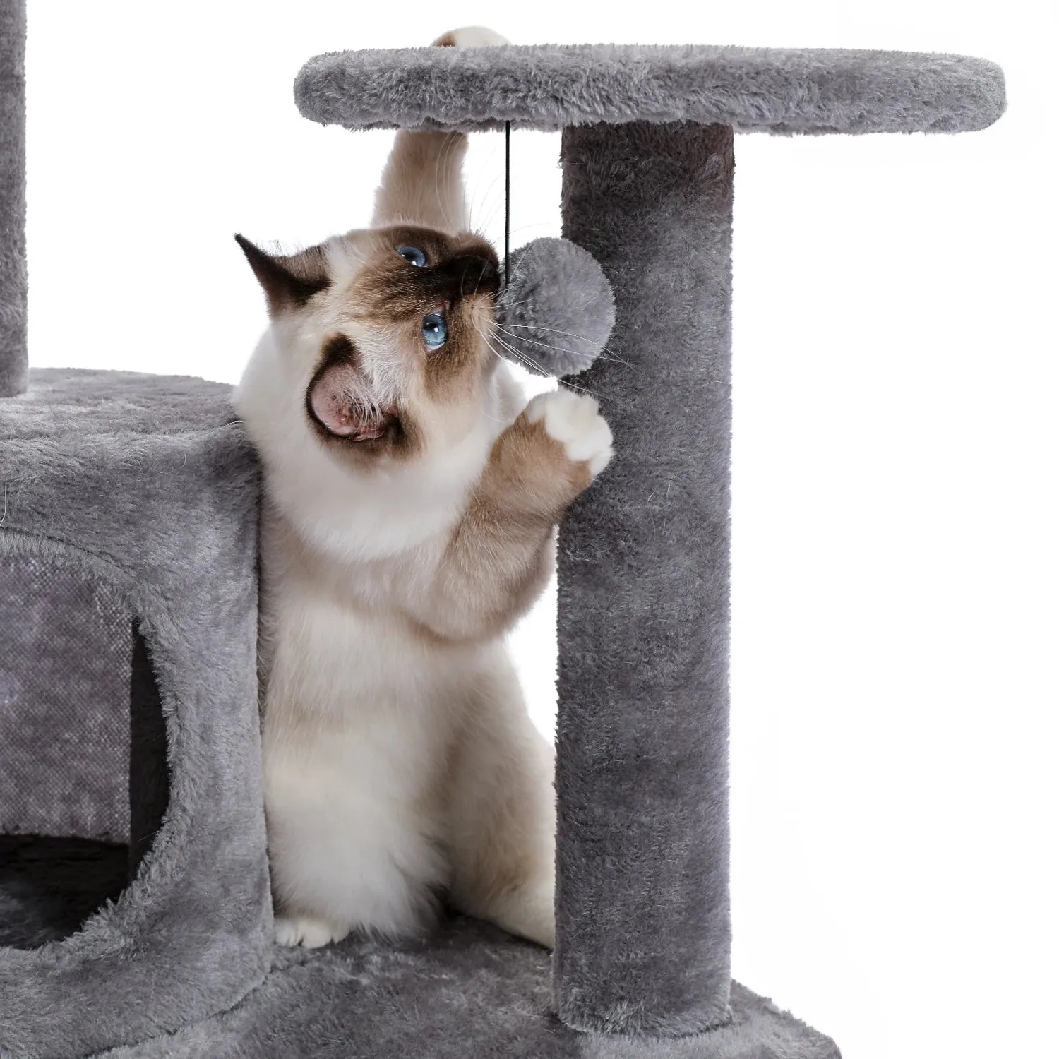 Multi-Level Cat Tree Tower with Scratching Post and Cozy Condo