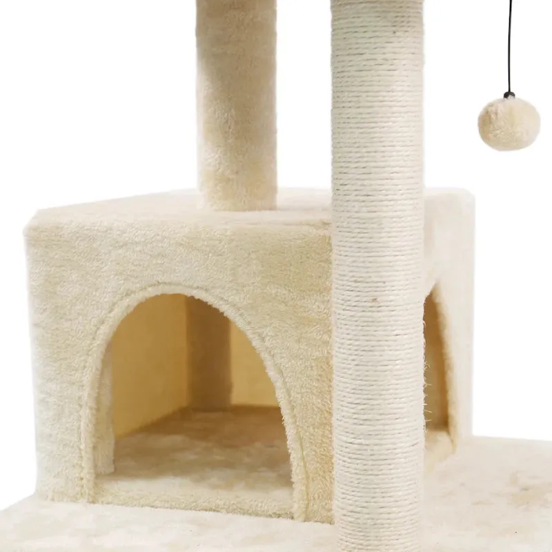 Multi-Level Cat Tree Tower with Scratching Post and Cozy Condo