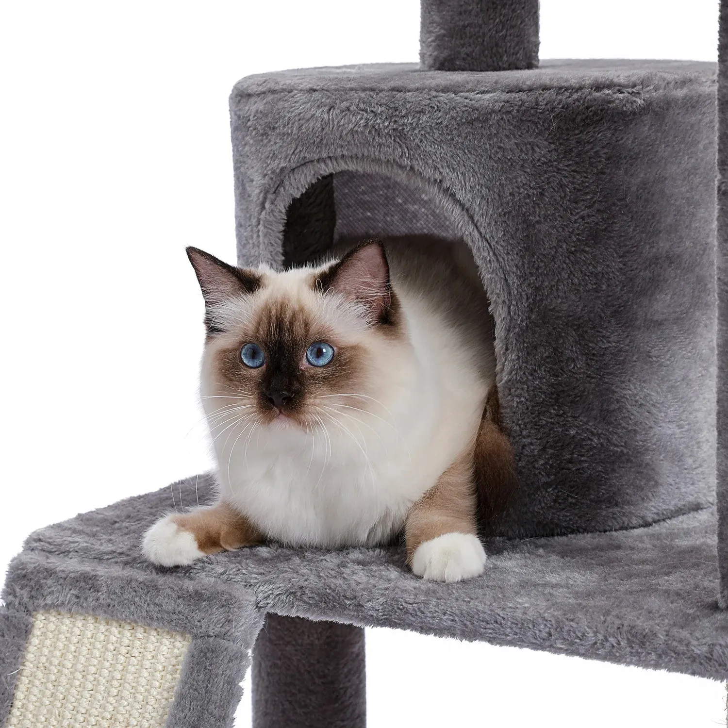 Multi-Level Cat Tree Tower with Scratching Post and Cozy Condo