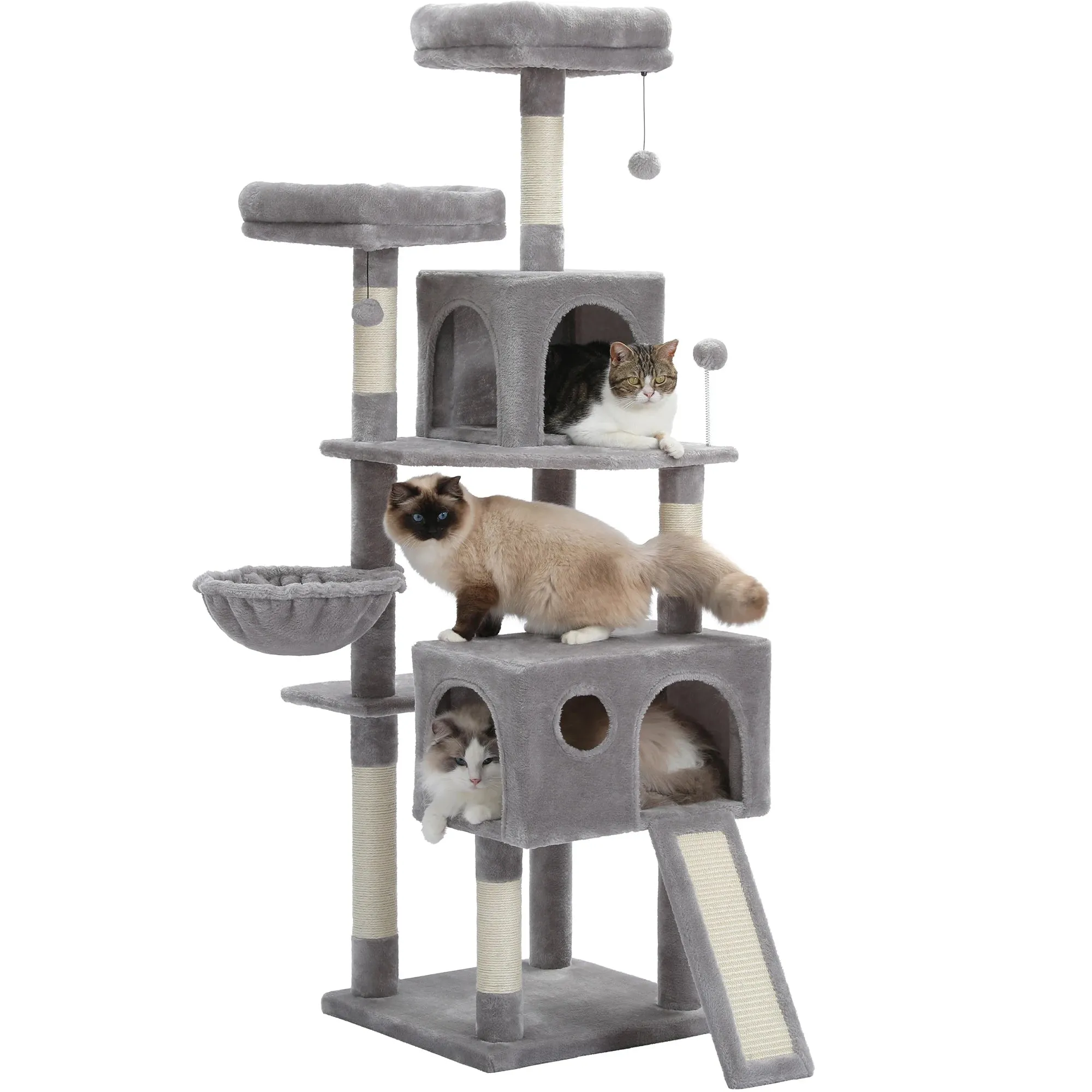 Multi-Level Cat Tree Tower with Scratching Post and Cozy Condo