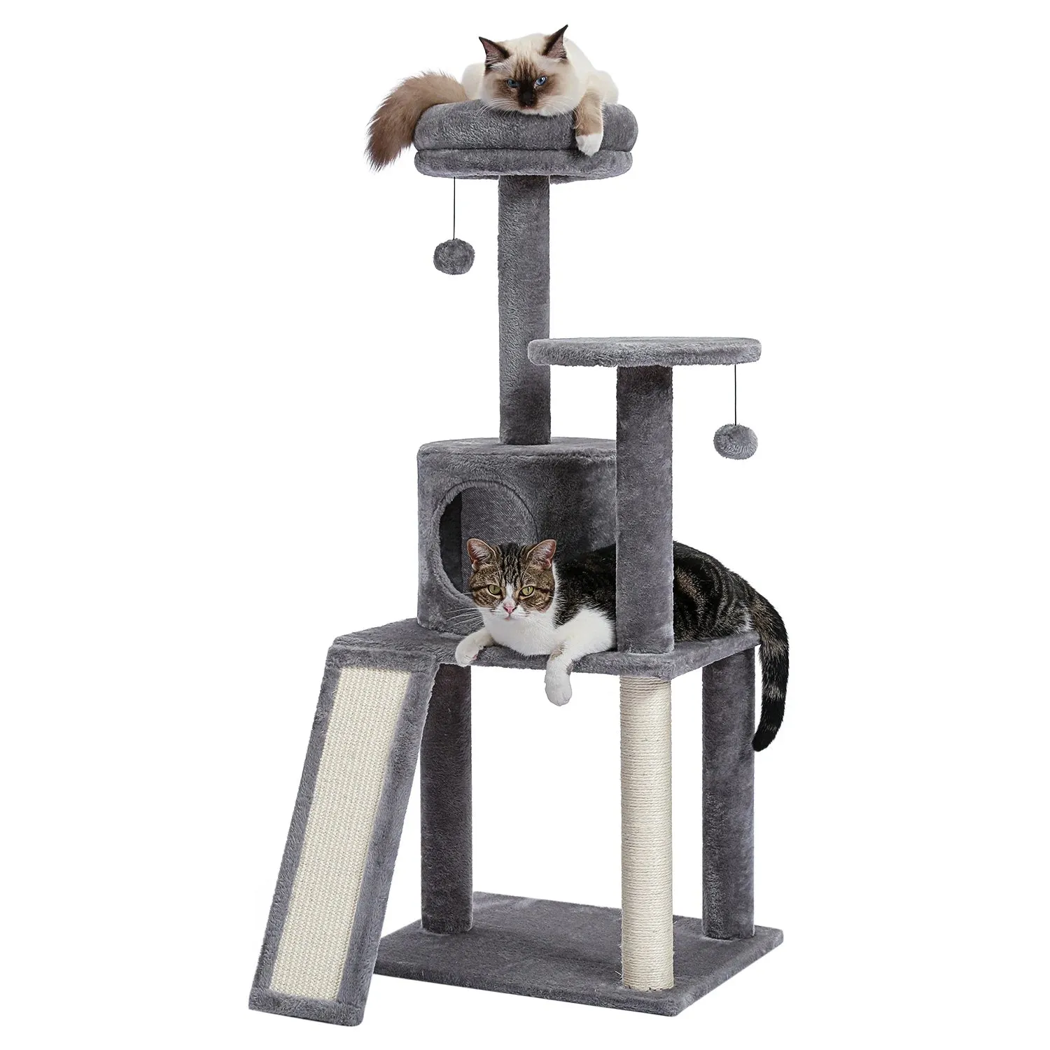 Multi-Level Cat Tree Tower with Scratching Post and Cozy Condo