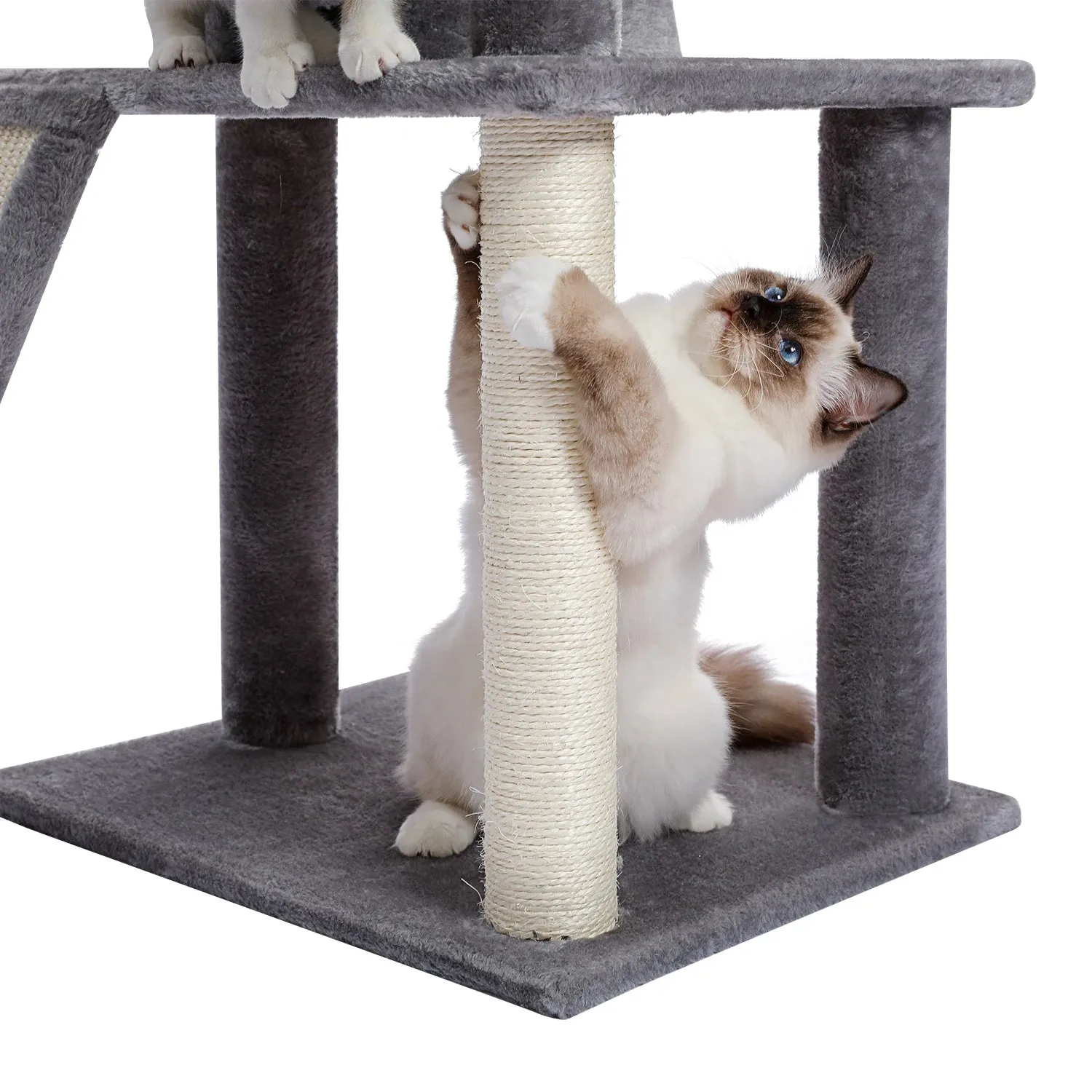 Multi-Level Cat Tree Tower with Scratching Post and Cozy Condo