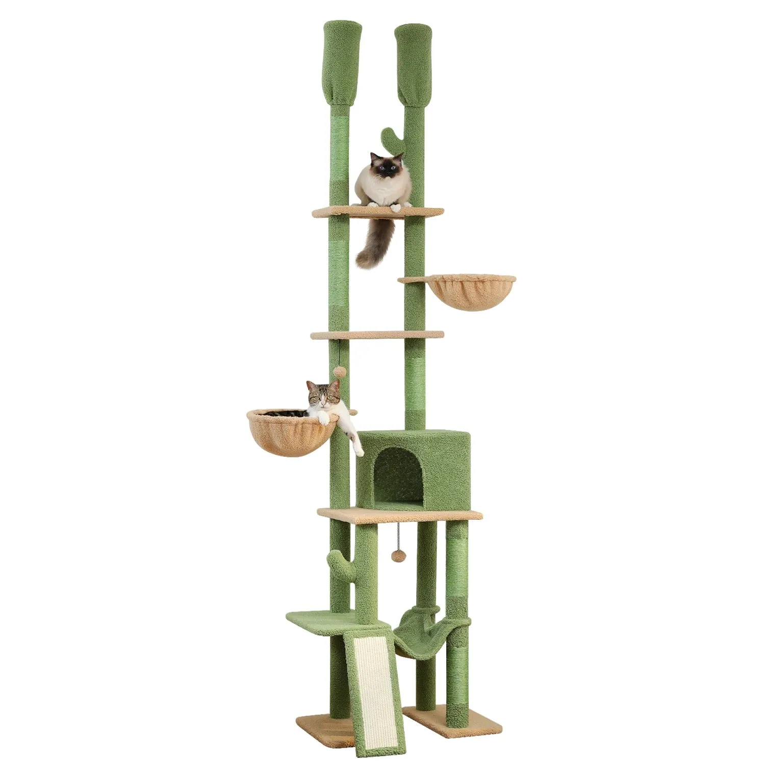 Multi-Level Cat Tree Tower with Scratching Post and Cozy Condo