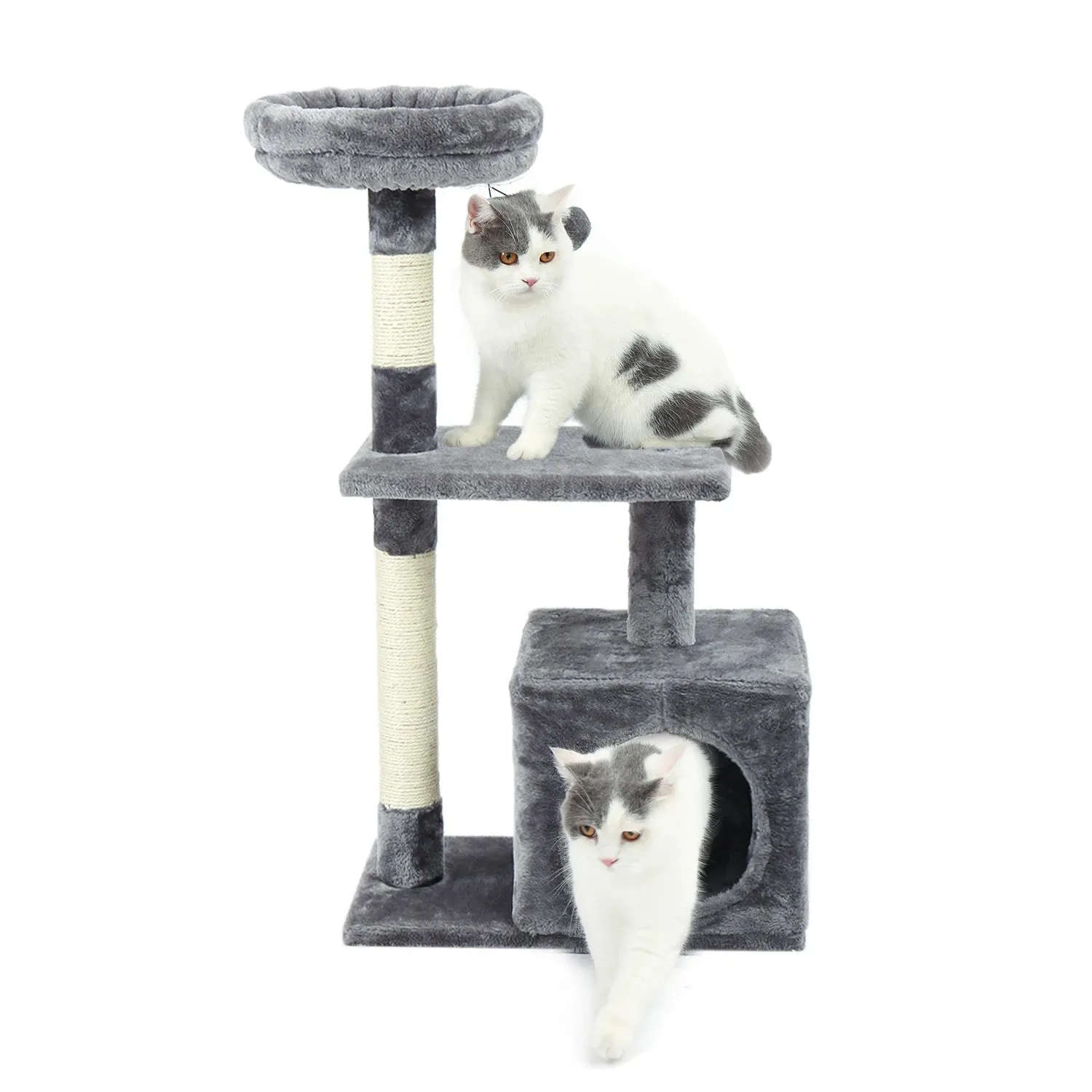 Multi-Level Cat Tree Tower with Scratching Post and Cozy Condo