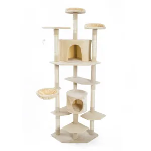 Multi-Level Cat Tree with Scratching Posts, 201cm - Paw Mate