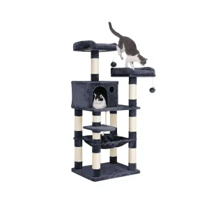 Multi-Level Cat Tree with Sisal-Covered Scratching Posts