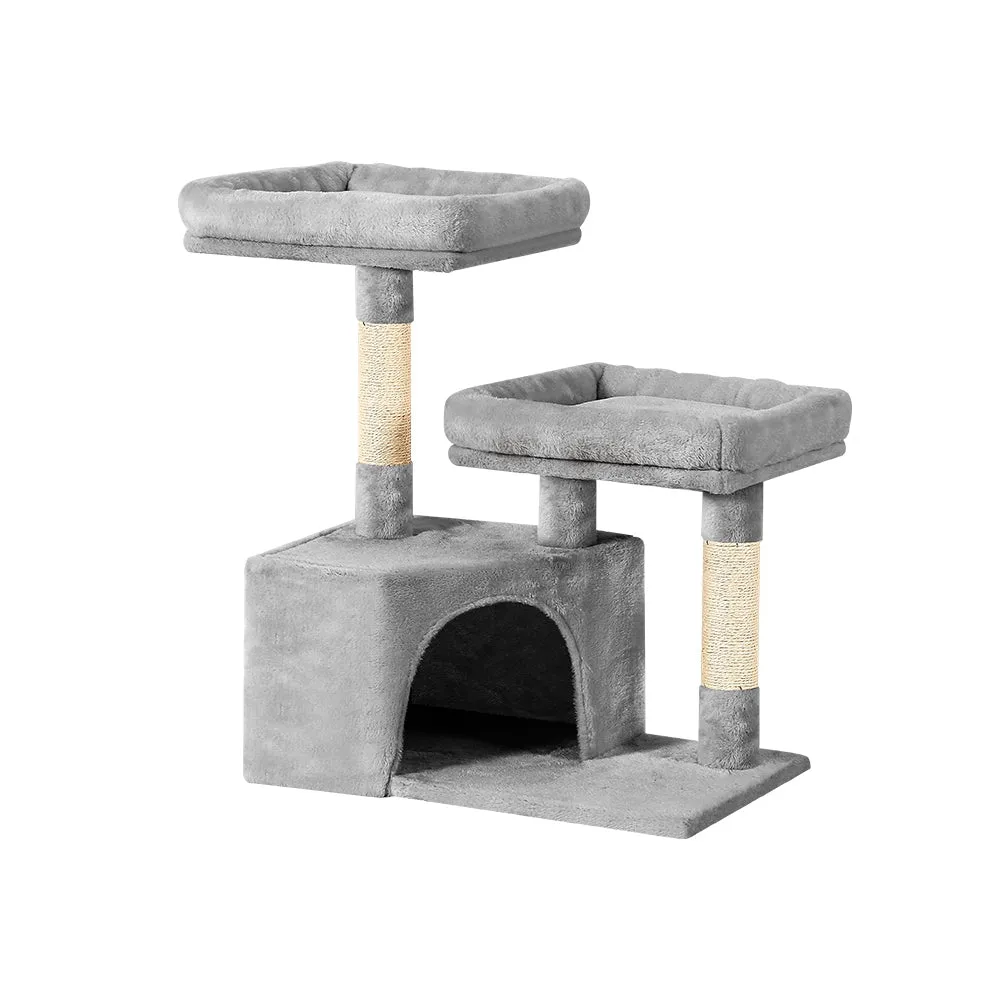 Multi-Level Cat Tree with Sisal Posts and Plush Cover i.Pet