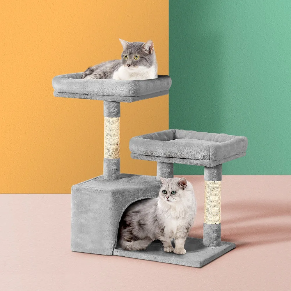 Multi-Level Cat Tree with Sisal Posts and Plush Cover i.Pet