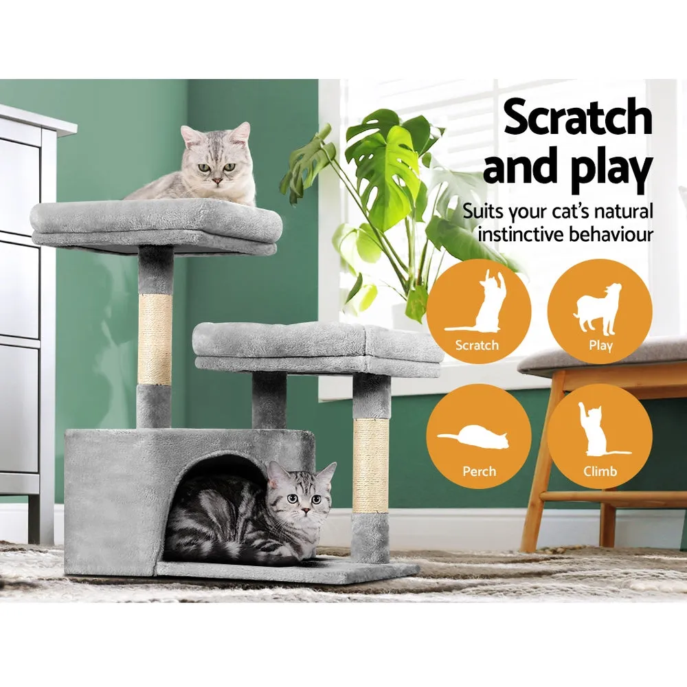 Multi-Level Cat Tree with Sisal Posts and Plush Cover i.Pet