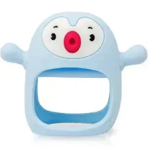 NEW Smily Mia Penguin Wearale Soothing Teether Toy Light Blue