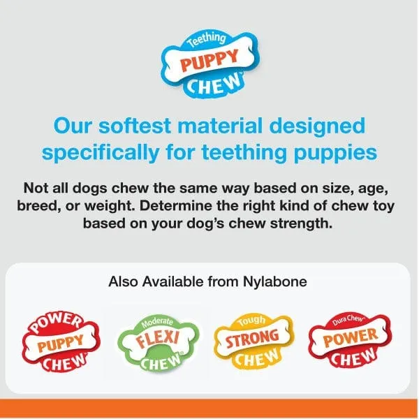 Nylabone Double Action Bone Puppy Dog Teething Chew Toy