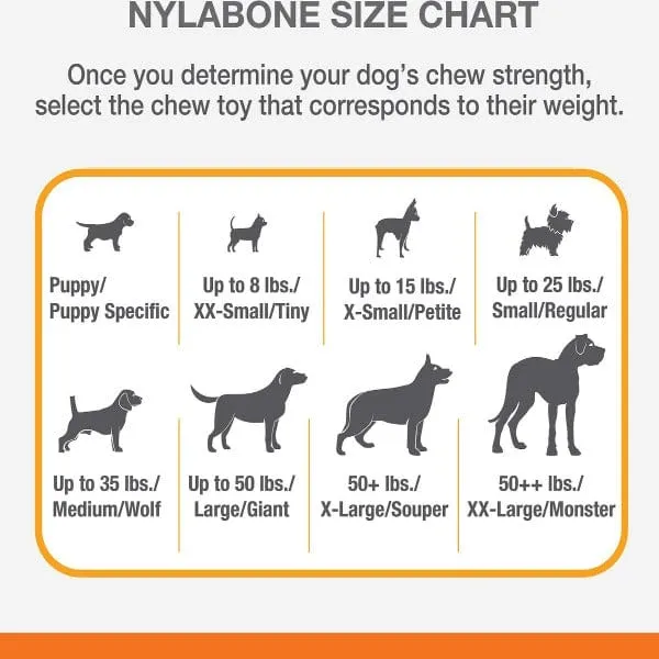 Nylabone Double Action Bone Puppy Dog Teething Chew Toy