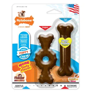 Nylabone Power Chew Ring Bone and Puppy Chew Bone Petite