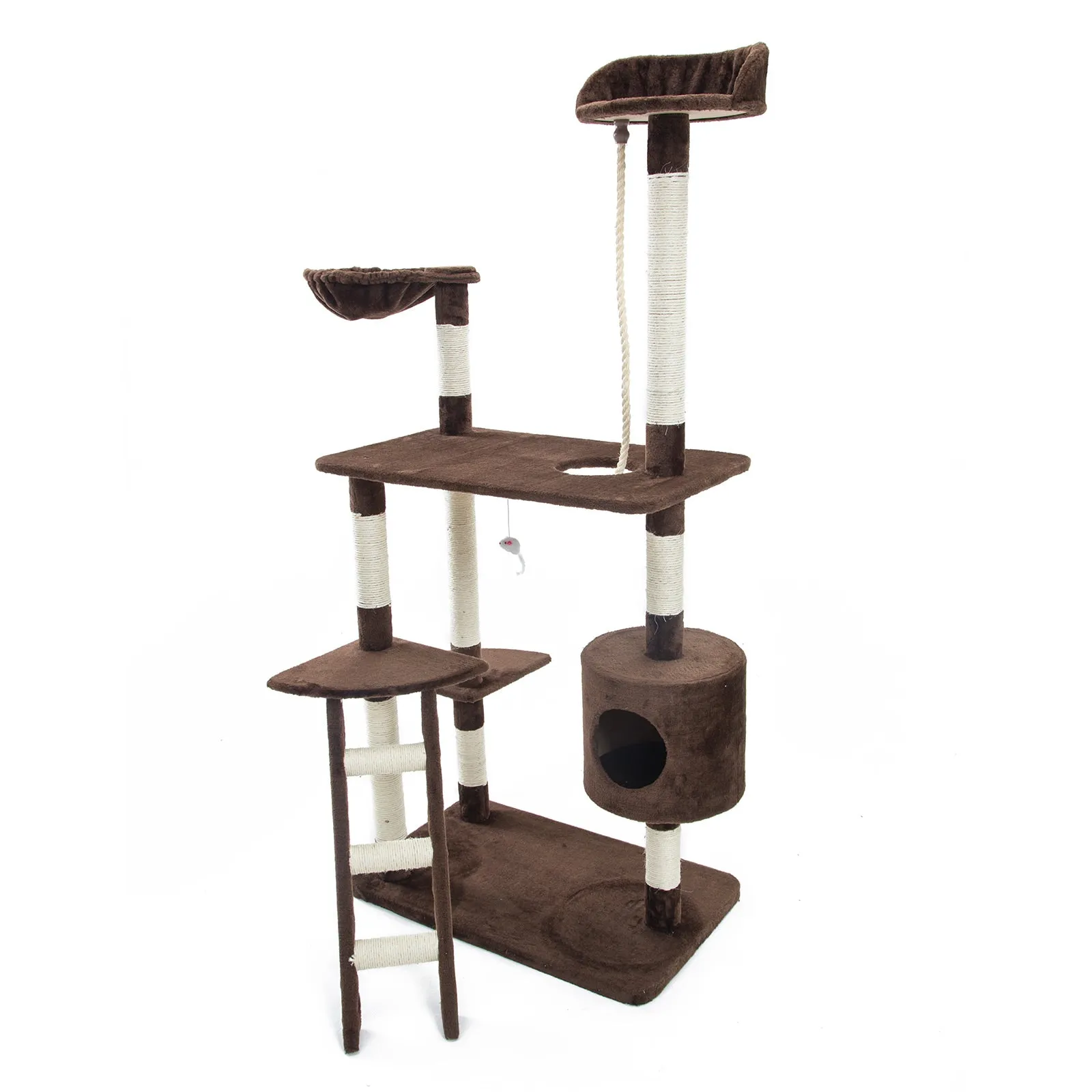 Paw Mate 170cm Brown Cat Tree Fuji Multi Level Scratcher