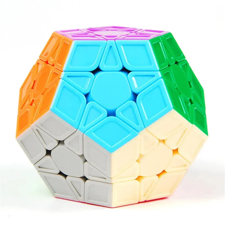 QIYI Stickerless Megaminx Magic Cube - Professional 12-Sided Speed Puzzle for Kids and Educational Play