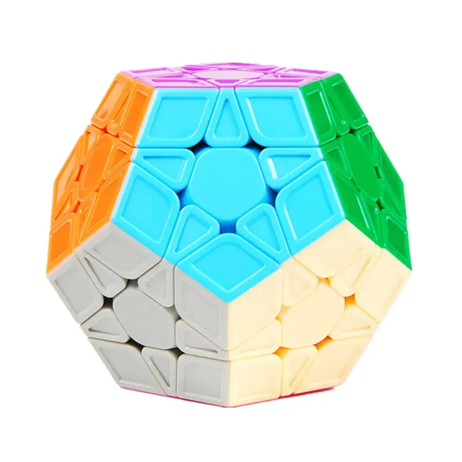 QIYI Stickerless Megaminx Magic Cube - Professional 12-Sided Speed Puzzle for Kids and Educational Play