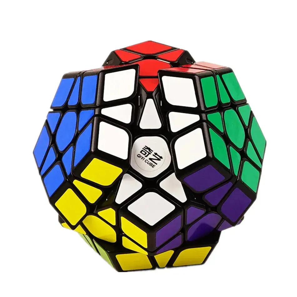 QIYI Stickerless Megaminx Magic Cube - Professional 12-Sided Speed Puzzle for Kids and Educational Play